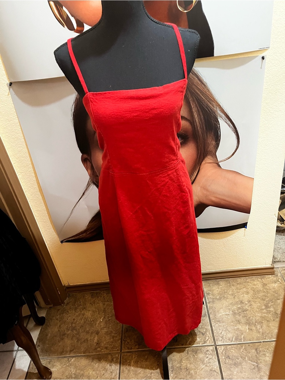 wild fable Red Spaghetti-Strap Midi Dress